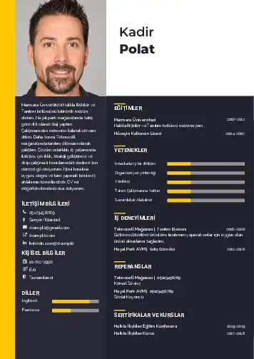 Halkla İlişkiler Cv Örnekleri cv indir